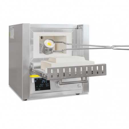 Muffle furnace L 9/13/B180 1300°C, controller B180, with brick insulation and flap door