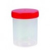 Контейнери 120 ml, PP, стерилни, с червена капачка на винт, 250 бр. в кашон