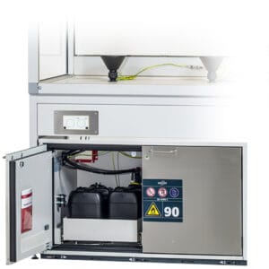 Шкафове за безопастно съхранение, със ситема за безопасно изхвърляне на отпадък