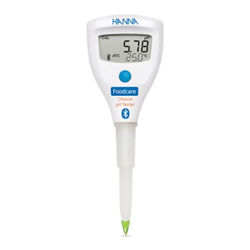 pH тестер, HI9810322, Hanna Instruments, за сирене, Foodcare, Halo2 (Bluetooth), преносим